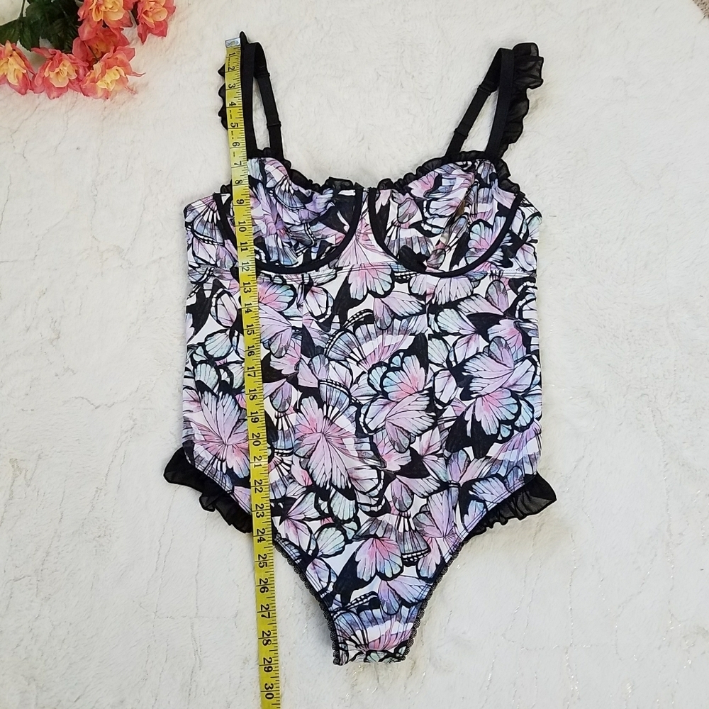 Torrid Curves Satin Ruffle Bodysuit - Picture 5 of 11